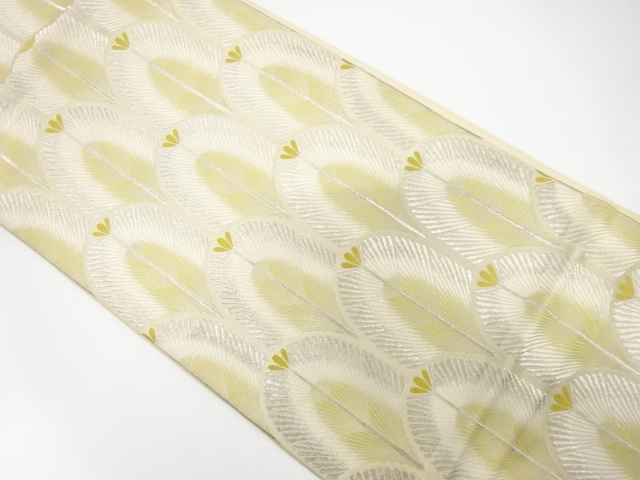 JAPANESE KIMONO / ANTIQUE FUKURO OBI / SILK / WOVEN SEIGAIHA